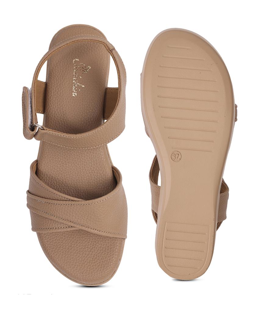 women solid ankle strap wedge - 21652928 - Standard Image - 4