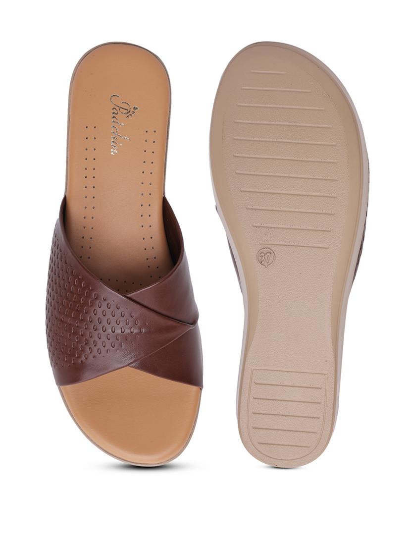 women brown textured slip on wedge - 21652929 - Standard Image - 4
