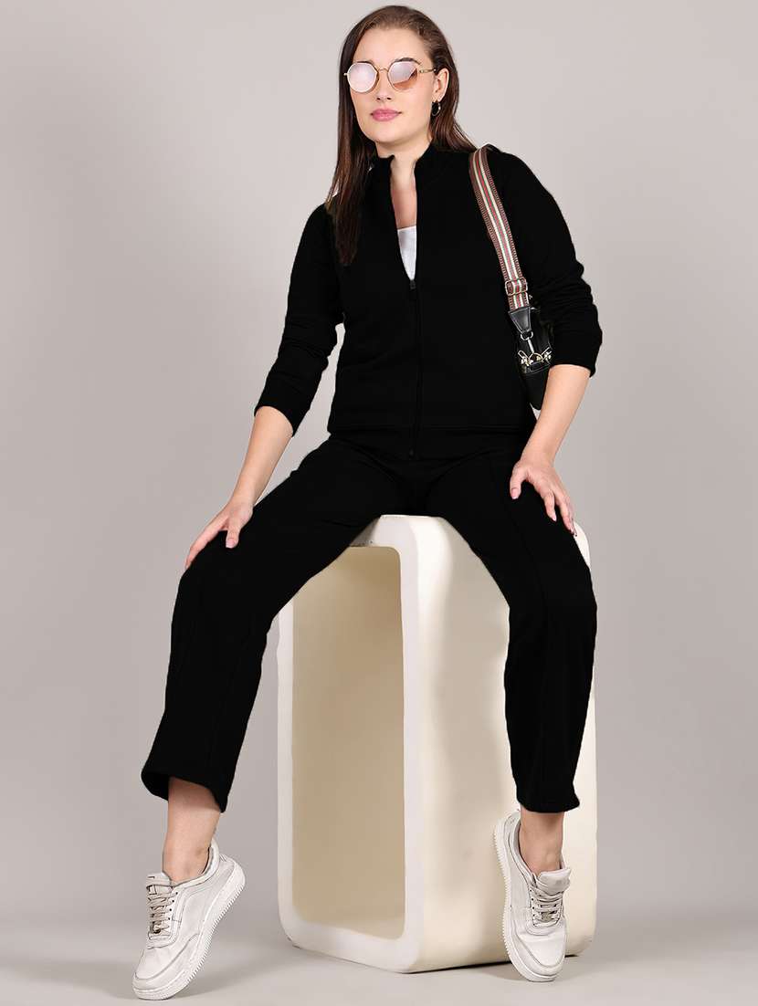 women solid long sleeves winter wear set - 21652953 - Standard Image - 1