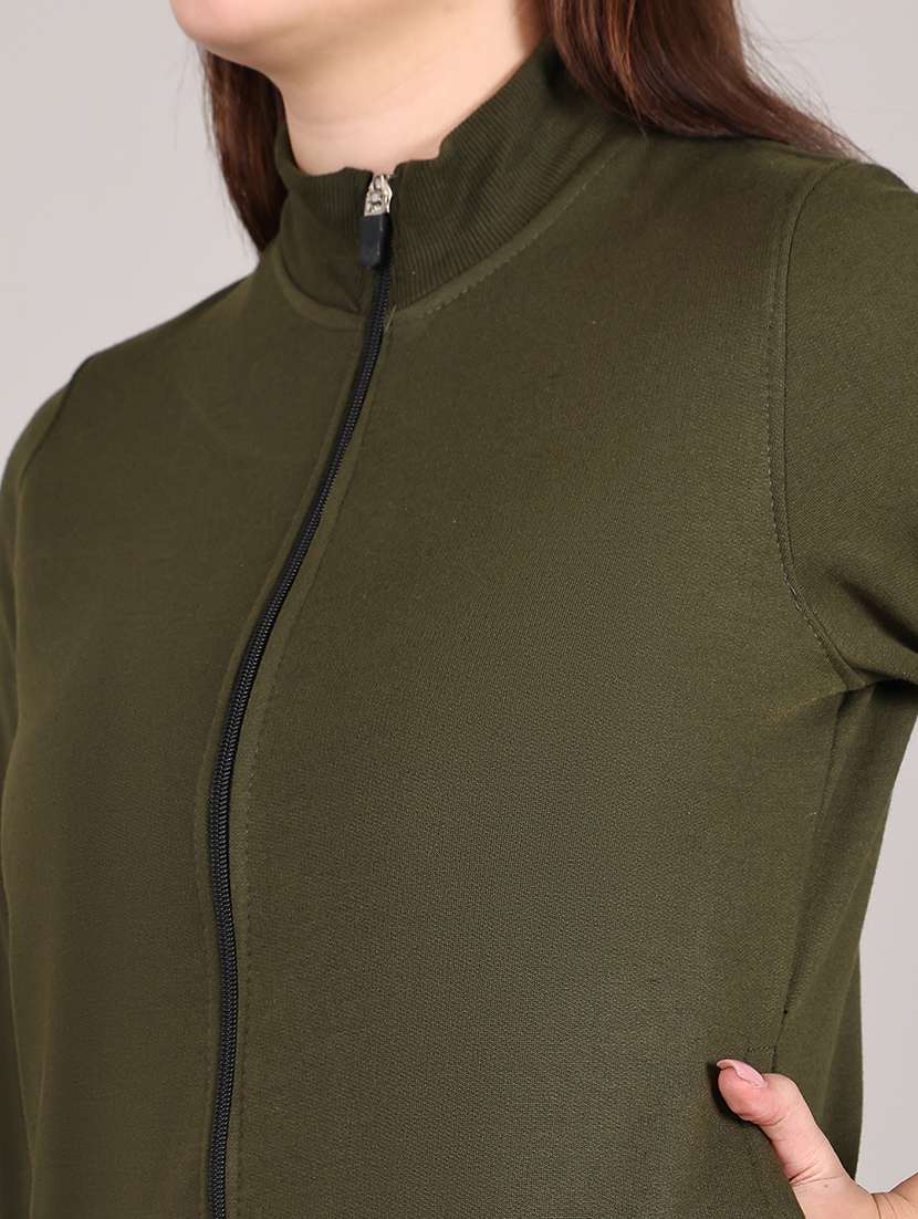 women solid long sleeve active wear sets - 21652956 - Standard Image - 4