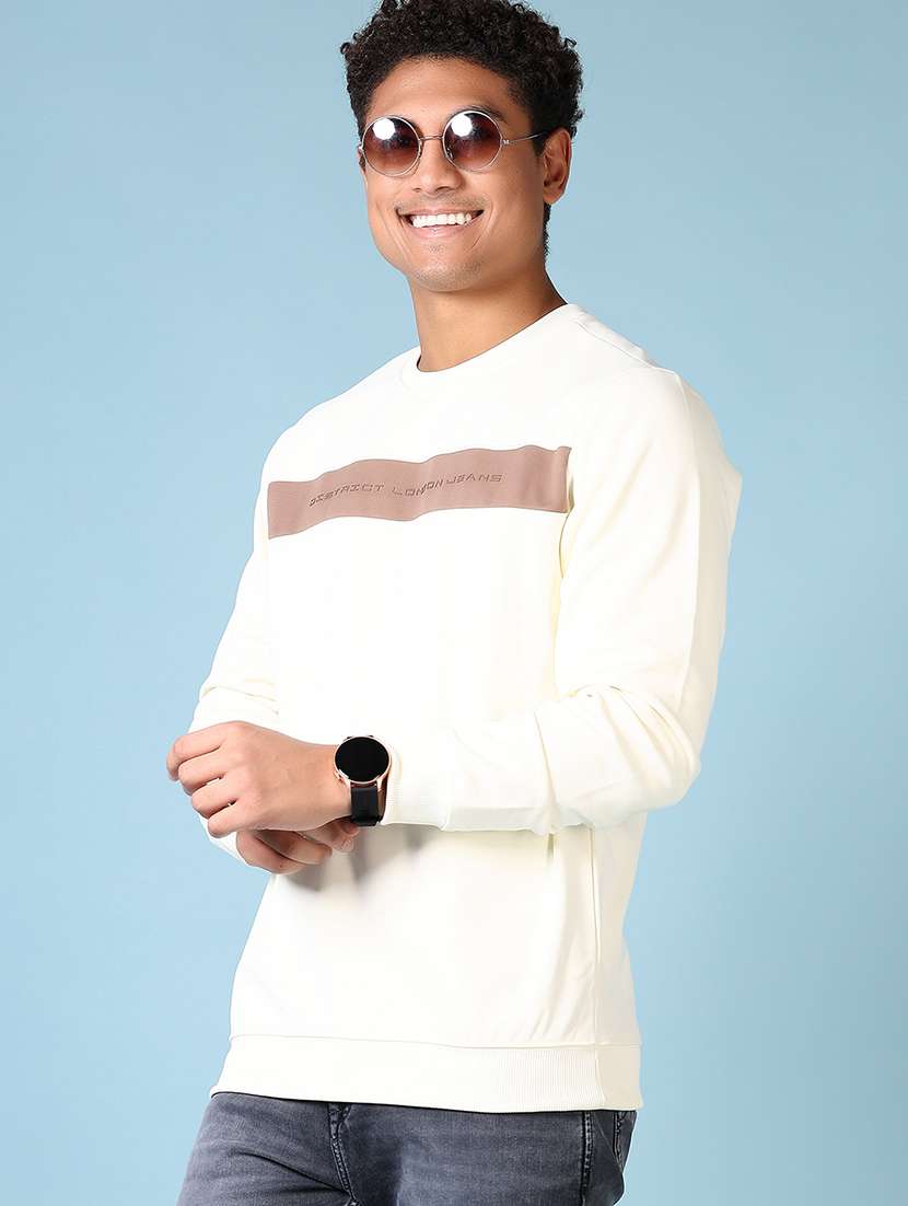 men color block long sleeve sweatshirt - 21653120 -  Standard Image - 1