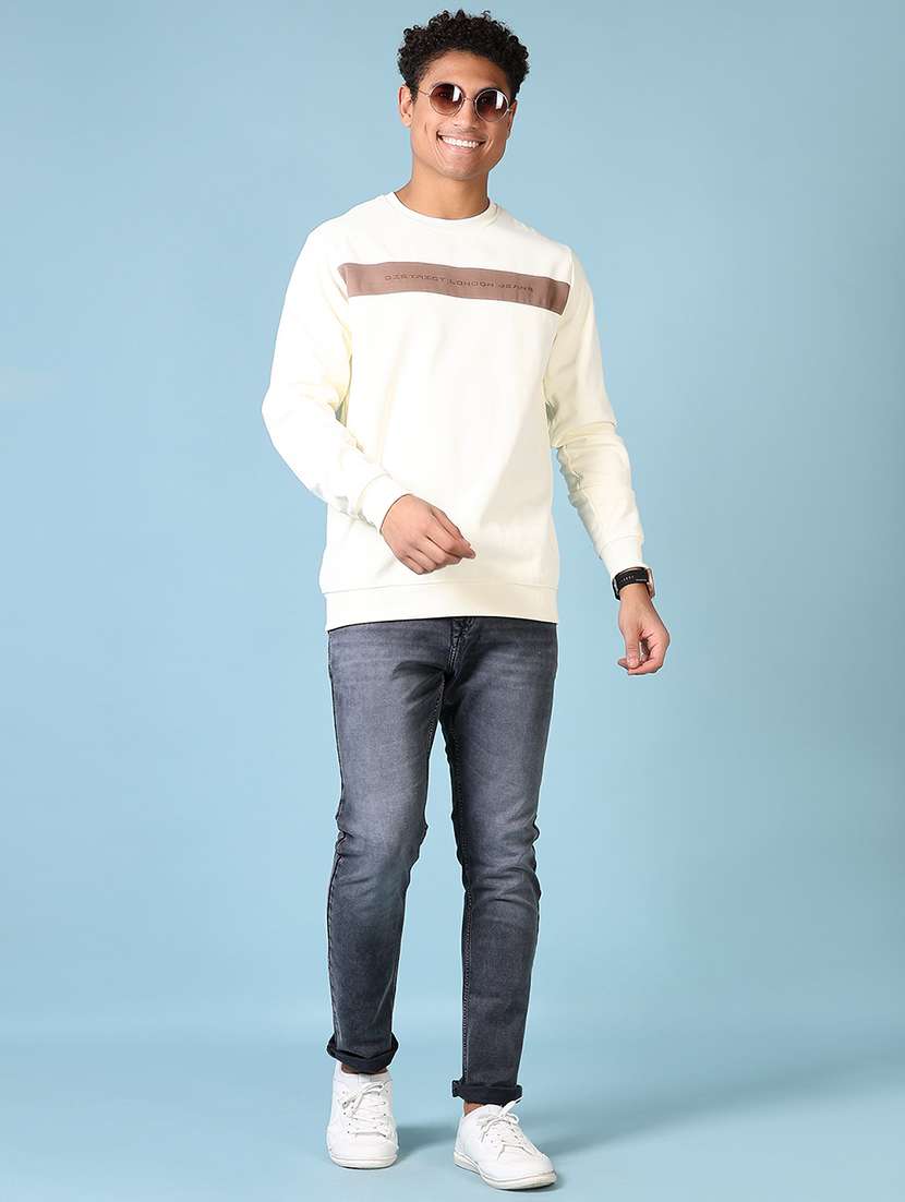 men color block long sleeve sweatshirt - 21653120 -  Standard Image - 4