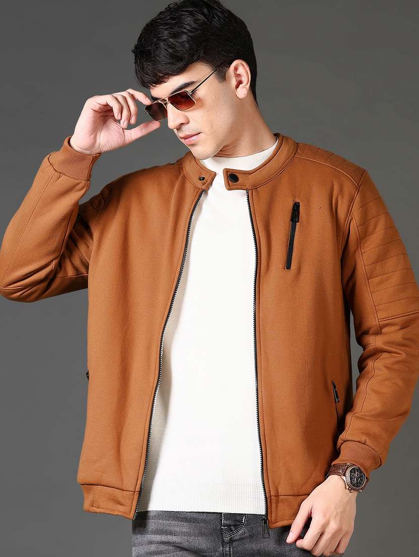 men long sleeves solid casual jacket