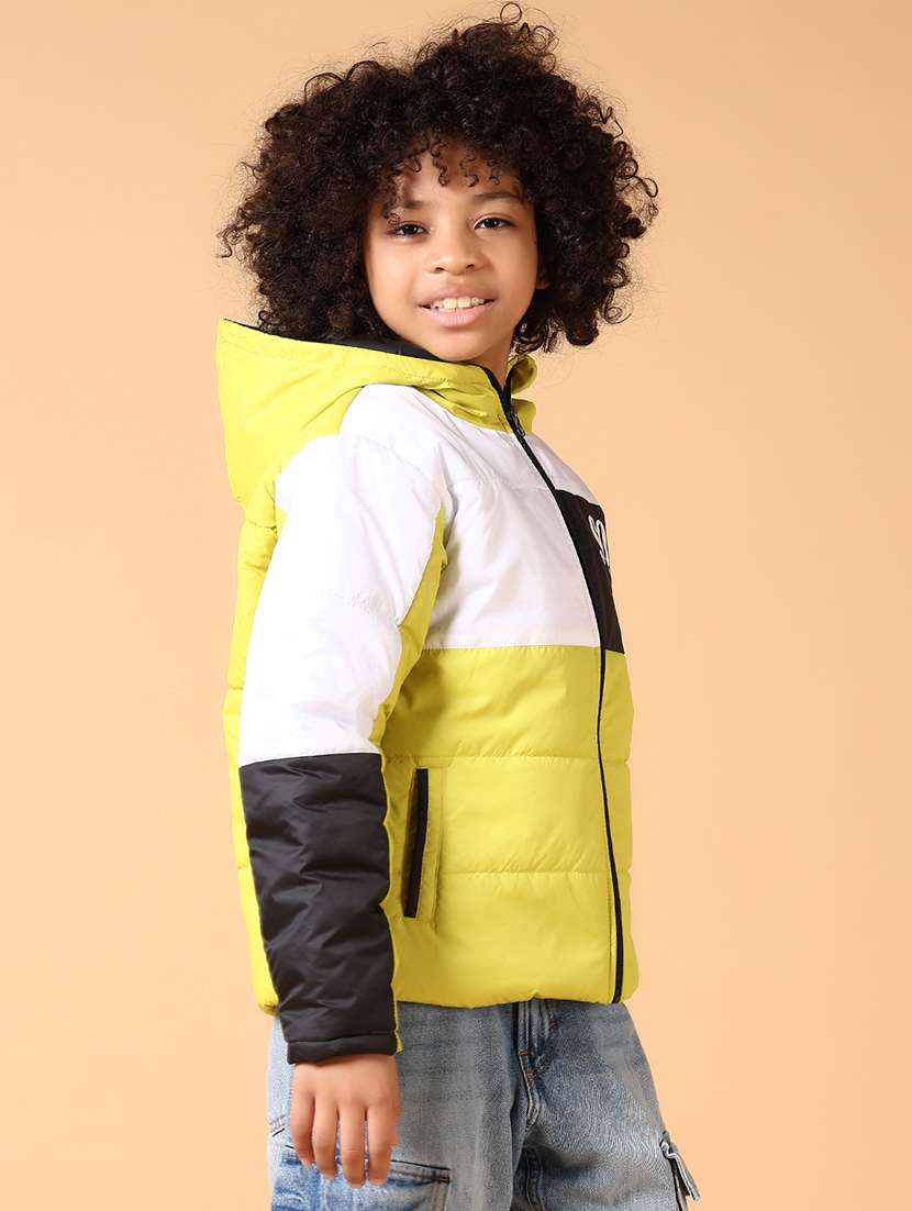 boys color block long sleeve quited jacket  - 21653135 -  Standard Image - 1