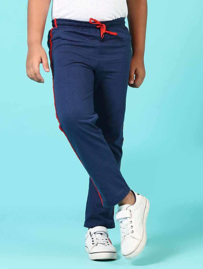 boys solid mid rise track pant - 21653136 -  Standard Image - 1