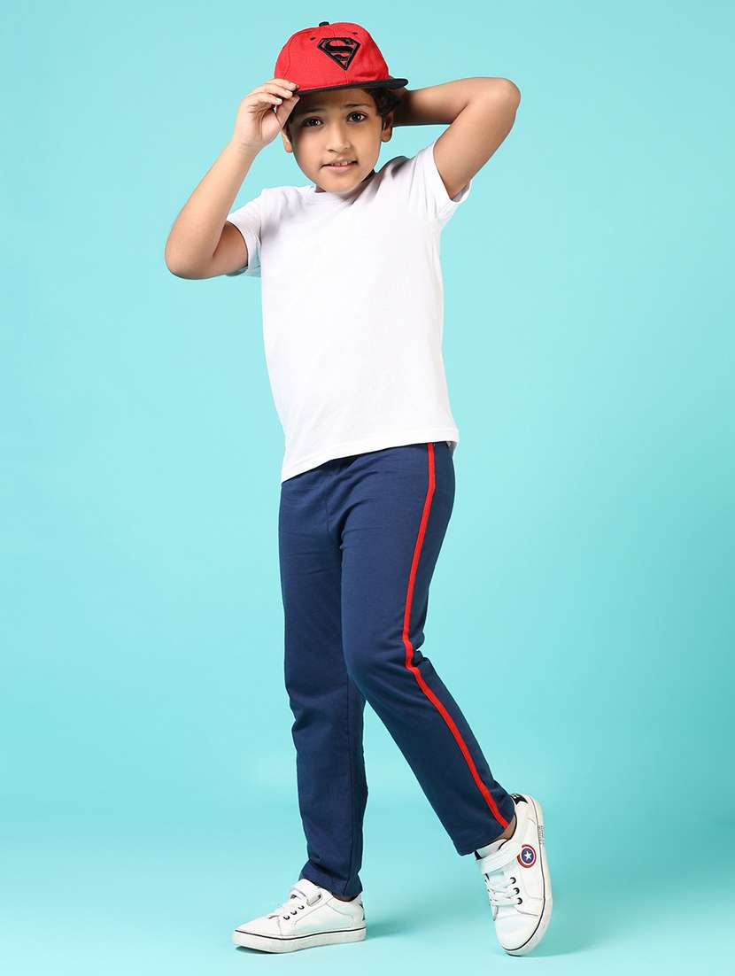 boys solid mid rise track pant - 21653136 -  Standard Image - 4