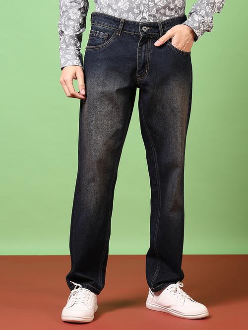 men solid mid rise baggy jean - 21653139 - Standard Image - 0