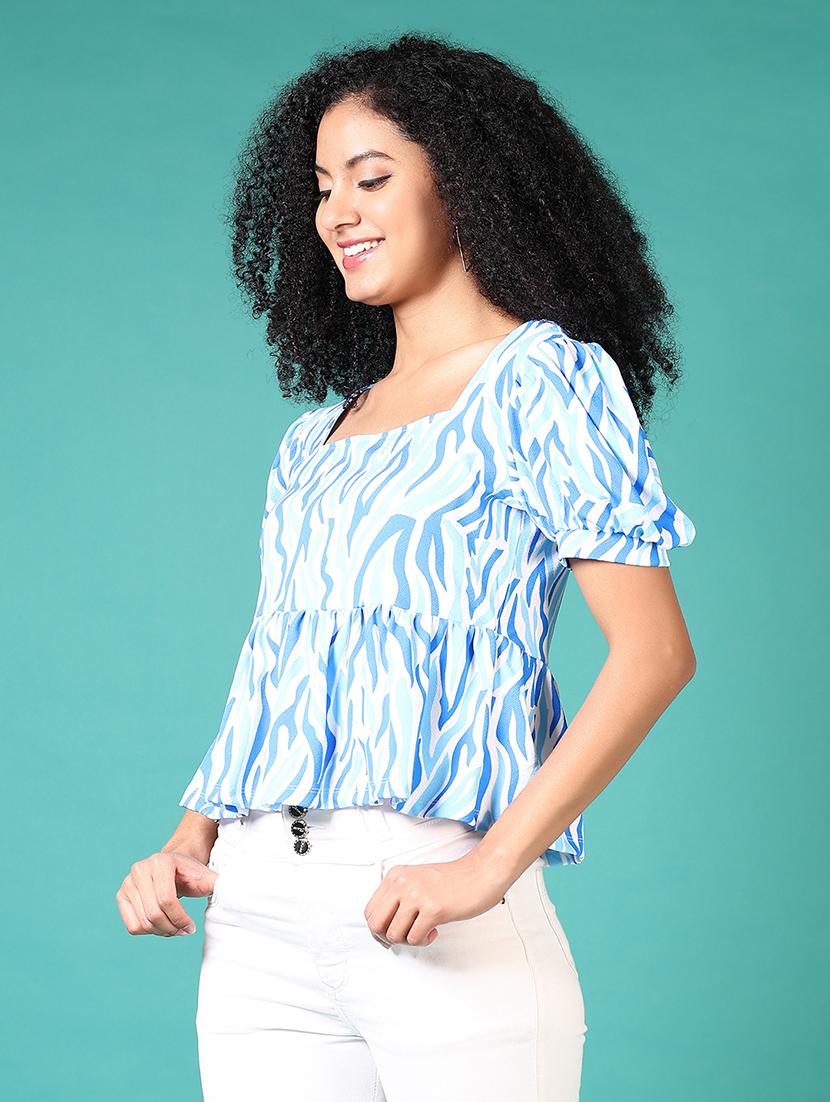 blue polyester regular top - 21653151 -  Standard Image - 1