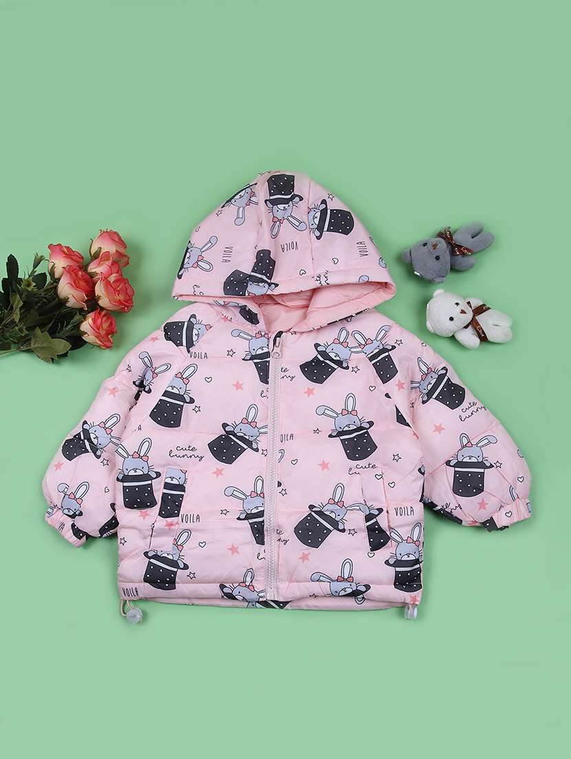 kids printed hooded jacket