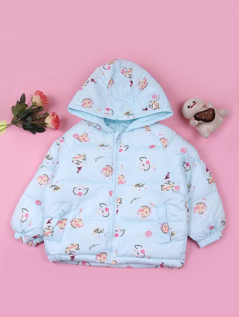 kids printed hooded jacket
