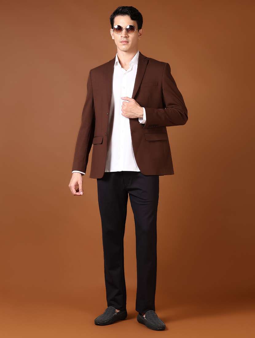 men solid long sleeve single breasted casual blazer - 21653218 -  Standard Image - 4