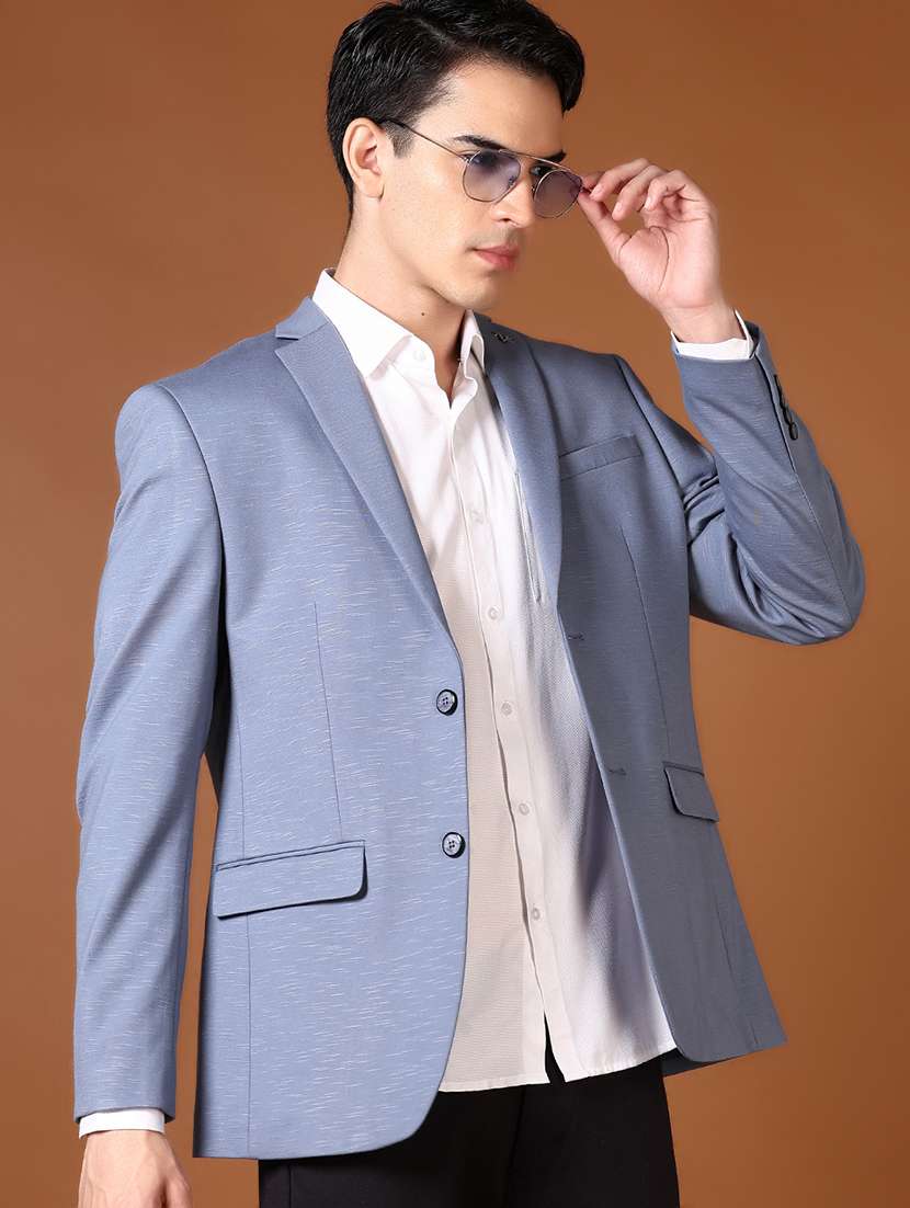 men solid long sleeve single breasted casual blazer - 21653221 -  Standard Image - 1