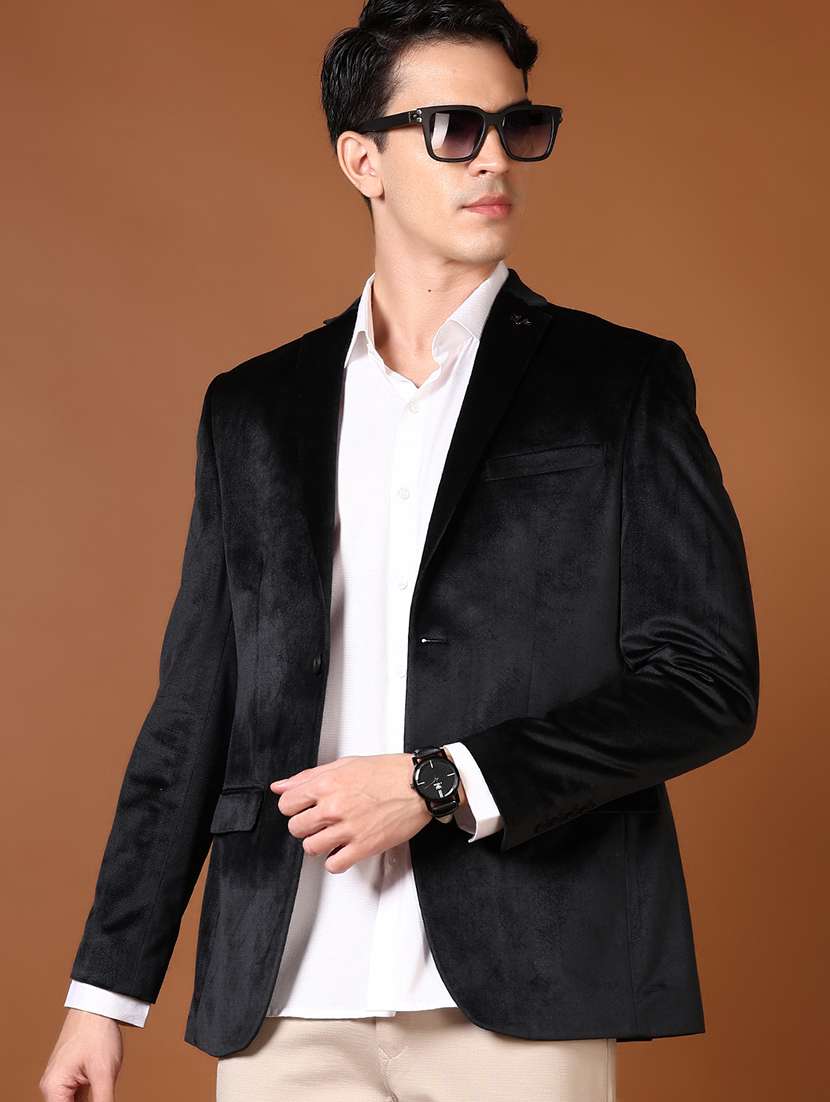 men solid long sleeve single breasted casual blazer - 21653222 -  Standard Image - 1