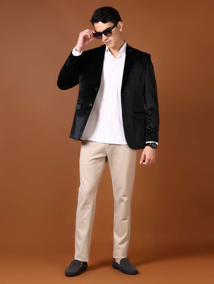 men solid long sleeve single breasted casual blazer - 21653222 -  Standard Image - 4