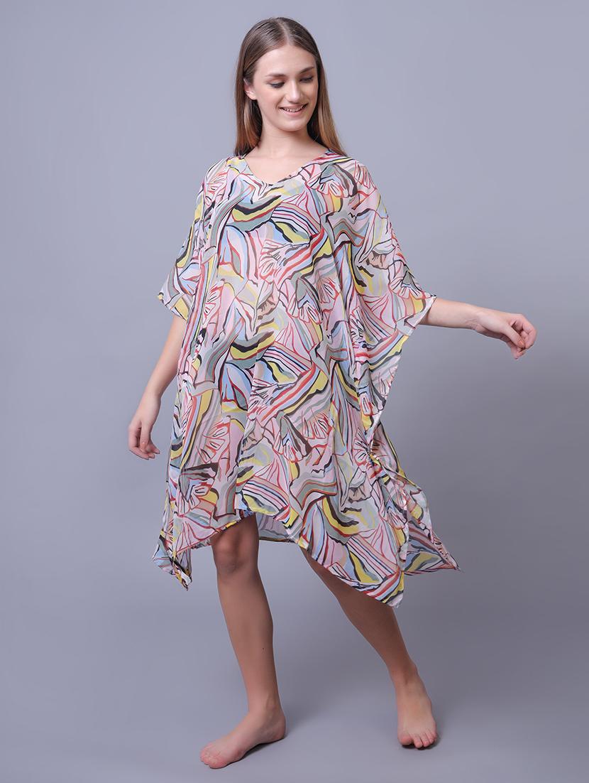 women printed beach wear coverups - 21653420 - Zoom Image - 0