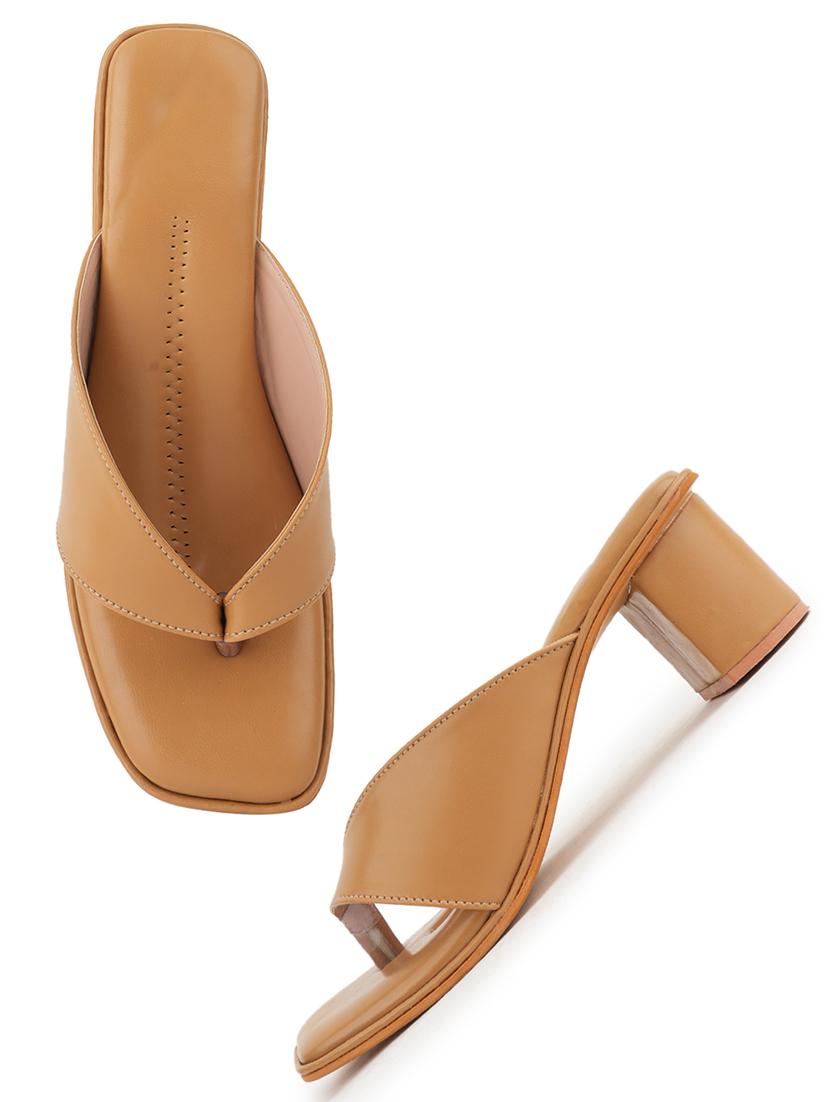 women slip on block heel sandal - 21653499 - Standard Image - 4