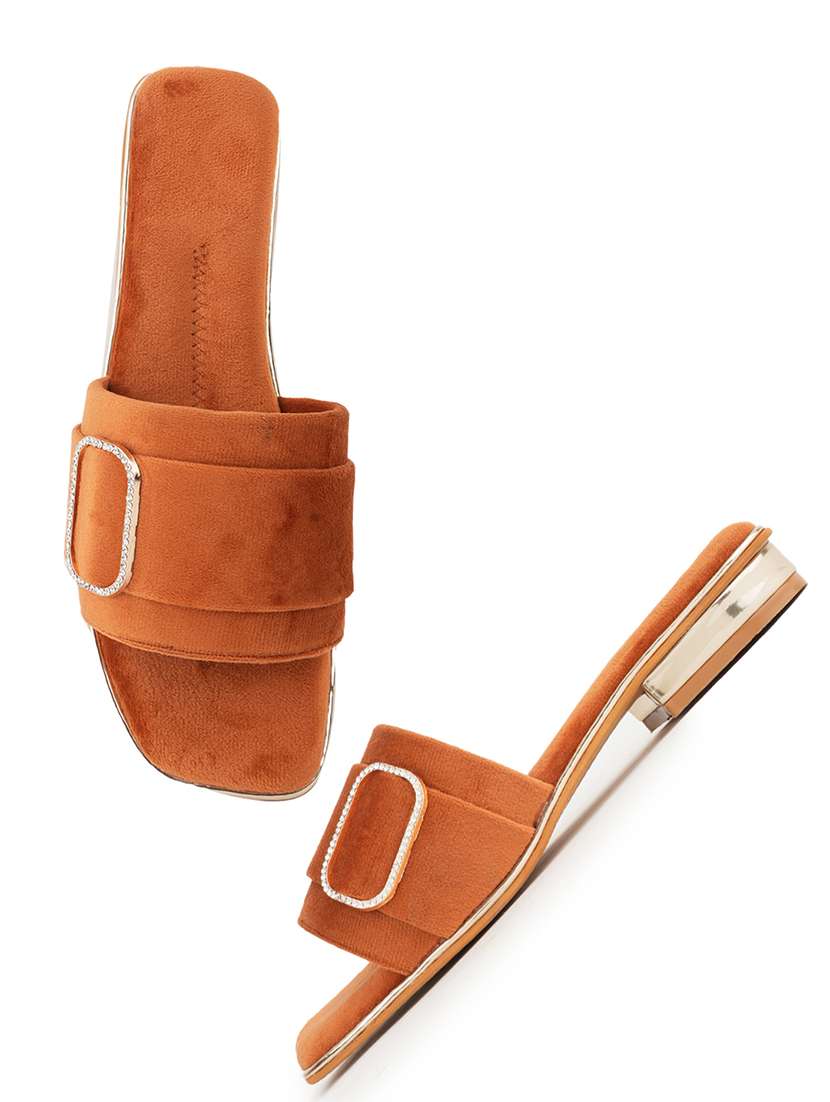 tan embellished open toe flats - 21653524 -  Standard Image - 4