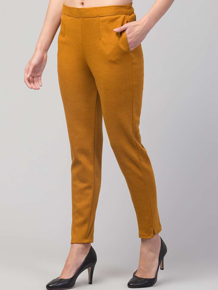 yellow wool trousers - 21659477 -  Standard Image - 1