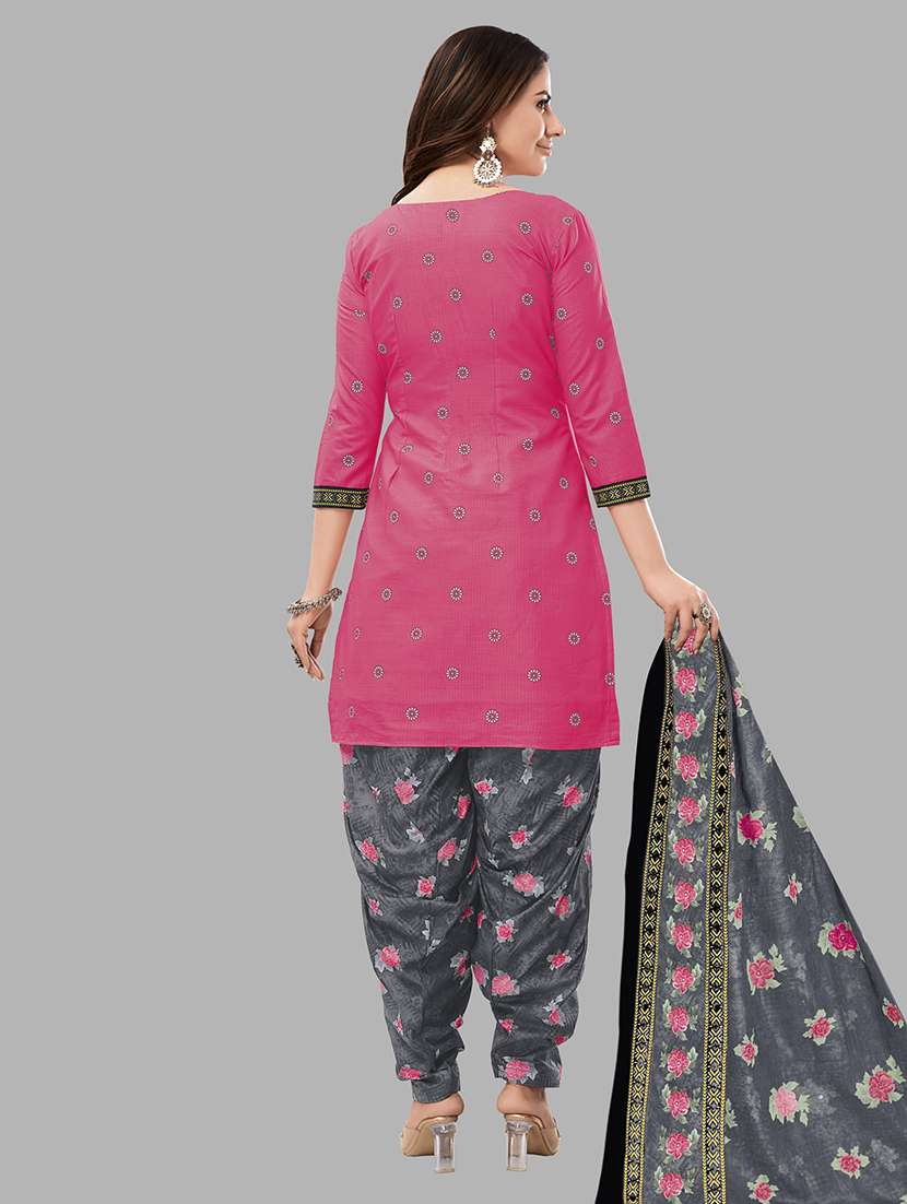 women printed cotton unstitched suit set - 21659637 -  Standard Image - 1