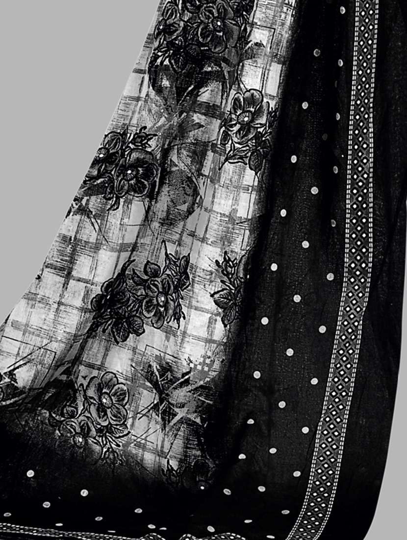 women black printed unstitched suits - 21659648 -  Standard Image - 4