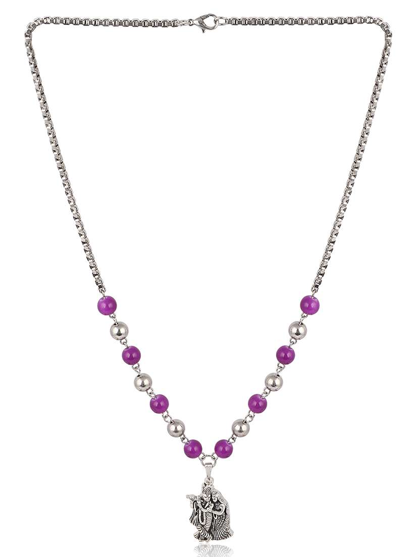 men sacred idol pendant with chain - 21659710 -  Standard Image - 1