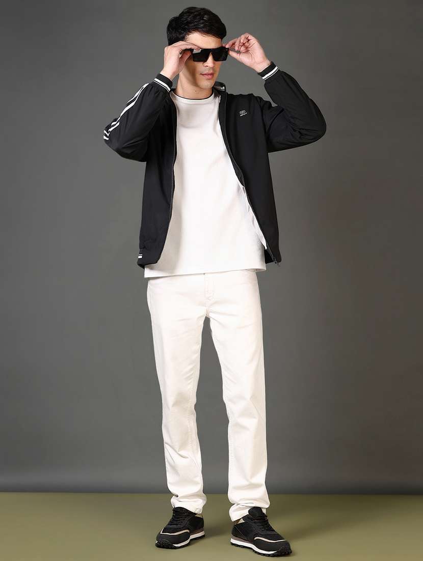 men long sleeves taped bomber jacket - 21659729 -  Standard Image - 4