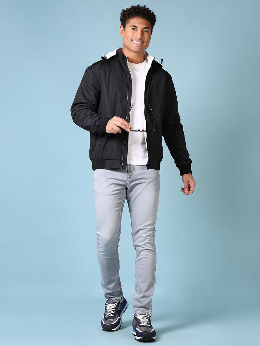 men solid long sleeve reversible bomber jacket - 21659746 -  Standard Image - 4