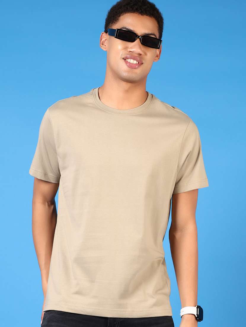 men solid short sleeve regular fit t-shirt - 21659748 -  Standard Image - 1