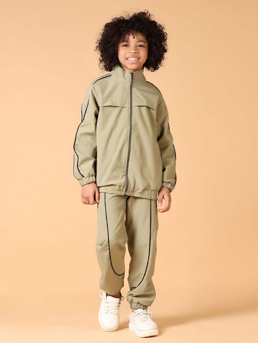 boys solid winter wear full length set