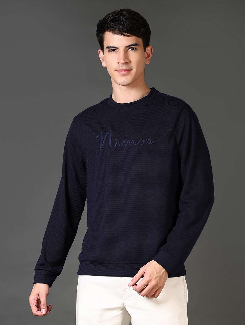men solid long sleeve sweatshirt - 21659764 -  Standard Image - 1