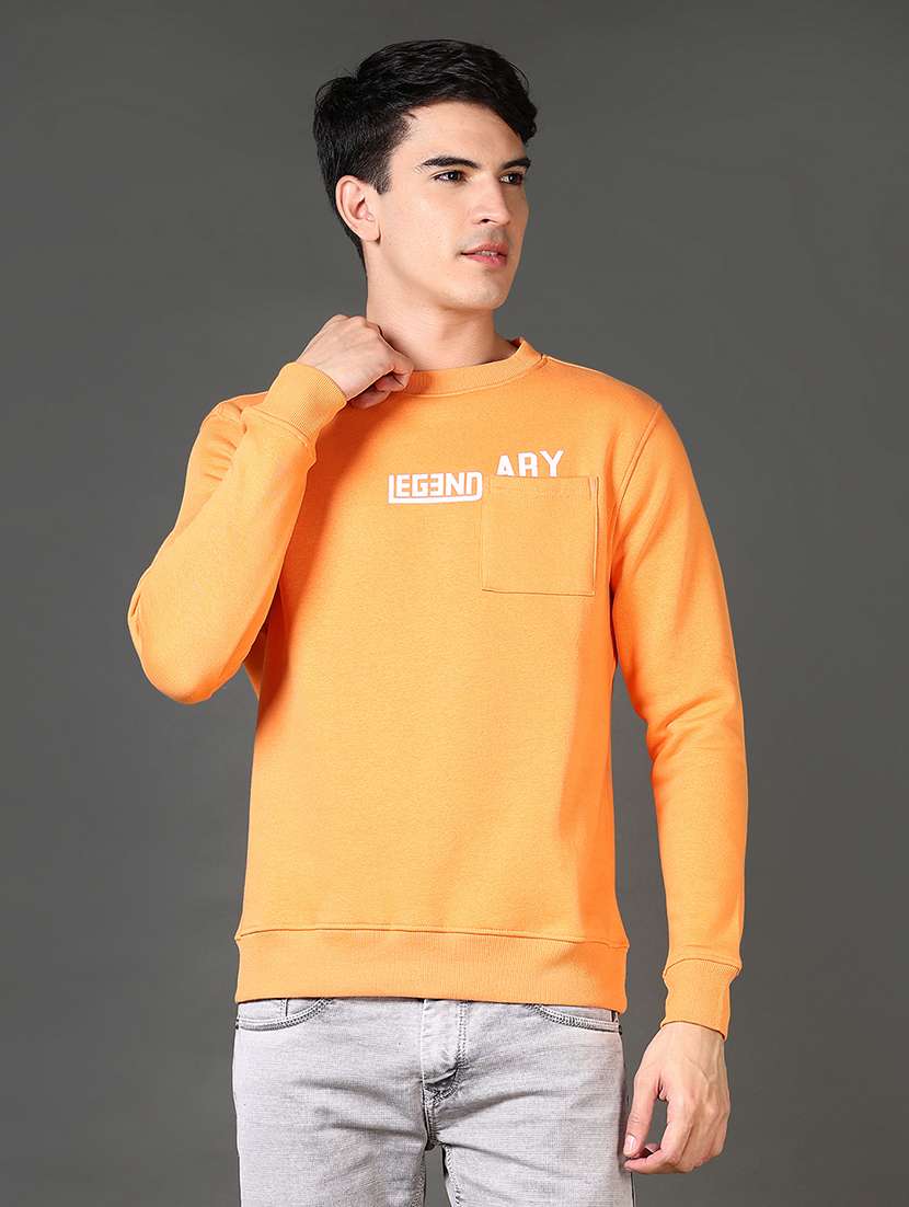 men chest print long sleeve sweatshirt - 21659766 -  Standard Image - 1