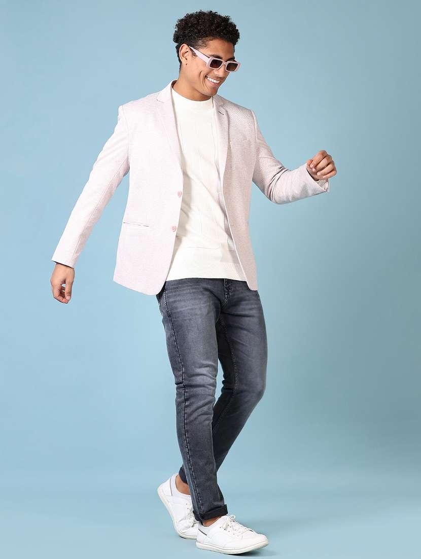 men solid single breasted casual blazer - 21659782 -  Standard Image - 4