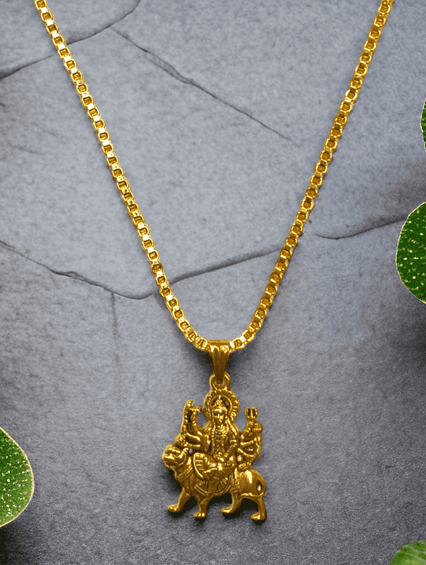 men sacred idol pendant with chain - 21659840 -  Standard Image - 1