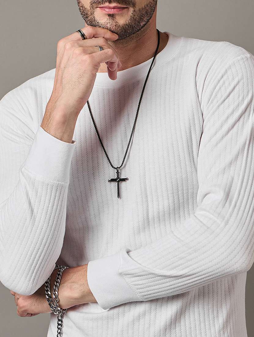 men solid full sleeve thermal set - 21659858 -  Standard Image - 4