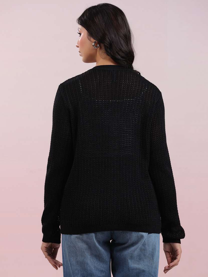 women self desinged long sleeves cardigan - 21660454 -  Standard Image - 4