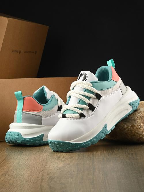 women blue lace-up sports shoe - 21660576 -  Standard Image - 0