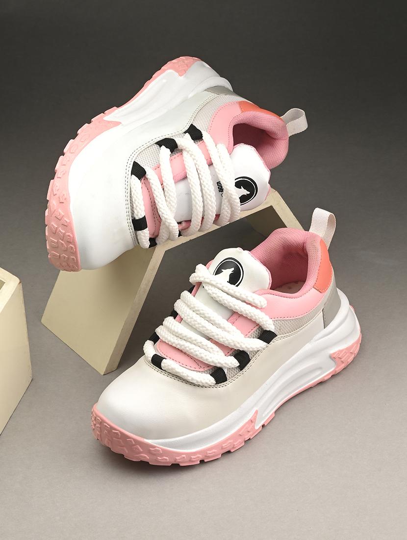 women pink lace-up sports shoe - 21660578 -  Zoom Image - 0
