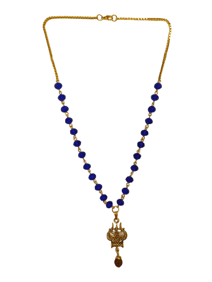 men sacred trishul rudraksh mahakal pendant with chain - 21661036 -  Standard Image - 1