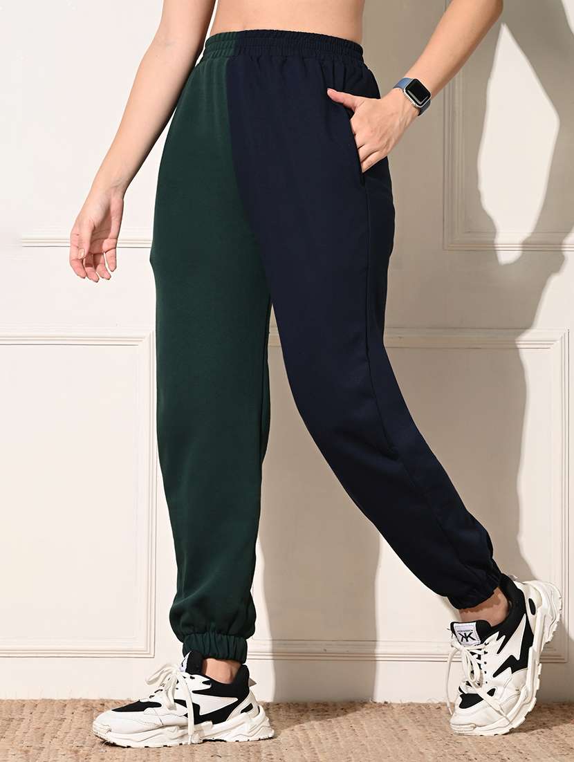women relaxed fit color block joggers - 21661049 -  Standard Image - 1