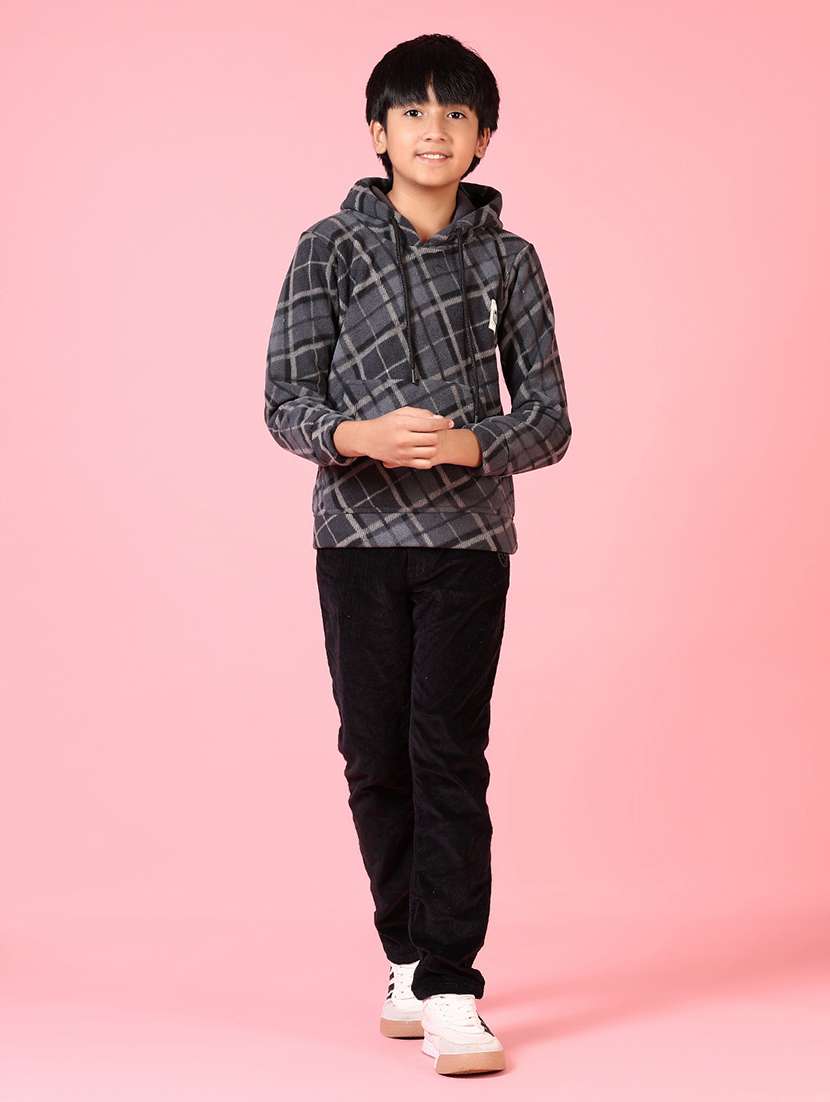 boys long sleeves checkered sweatshirt - 21661084 -  Standard Image - 4