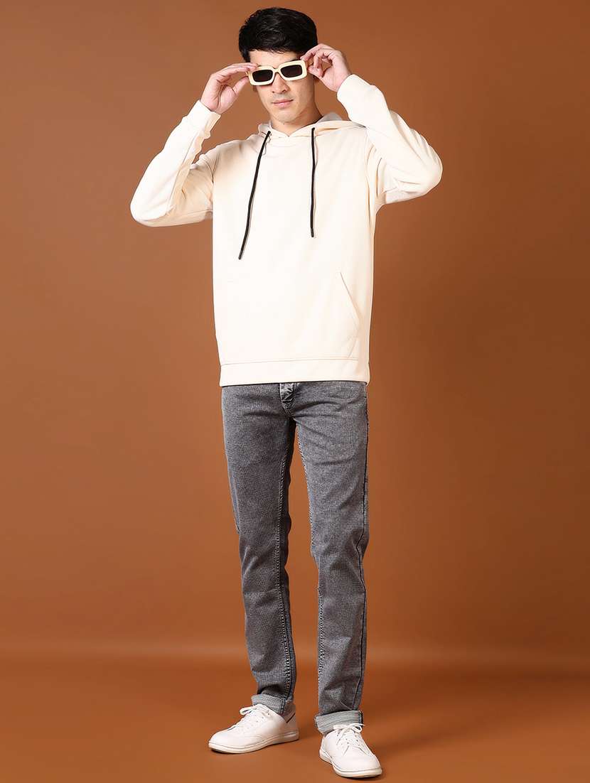 men solid long sleeve sweatshirt - 21661094 -  Standard Image - 4