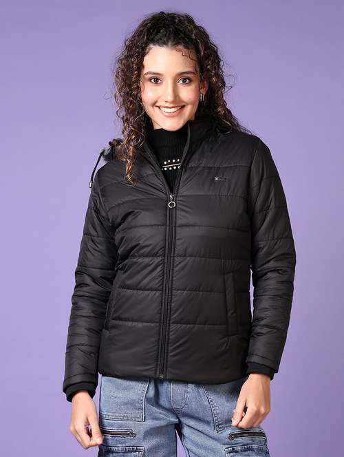 women long sleeves solid puffer jacket - 21661139 -  Standard Image - 0