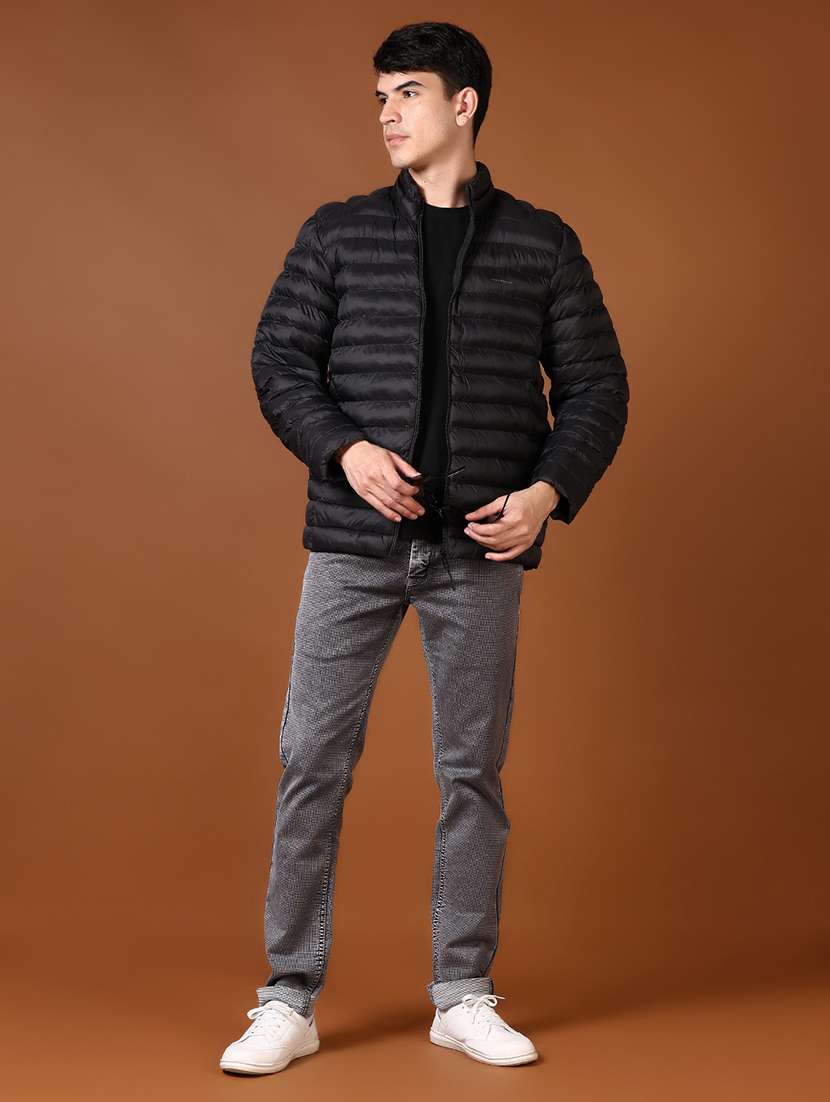 men solid long sleeve puffer jacket - 21661163 -  Standard Image - 4
