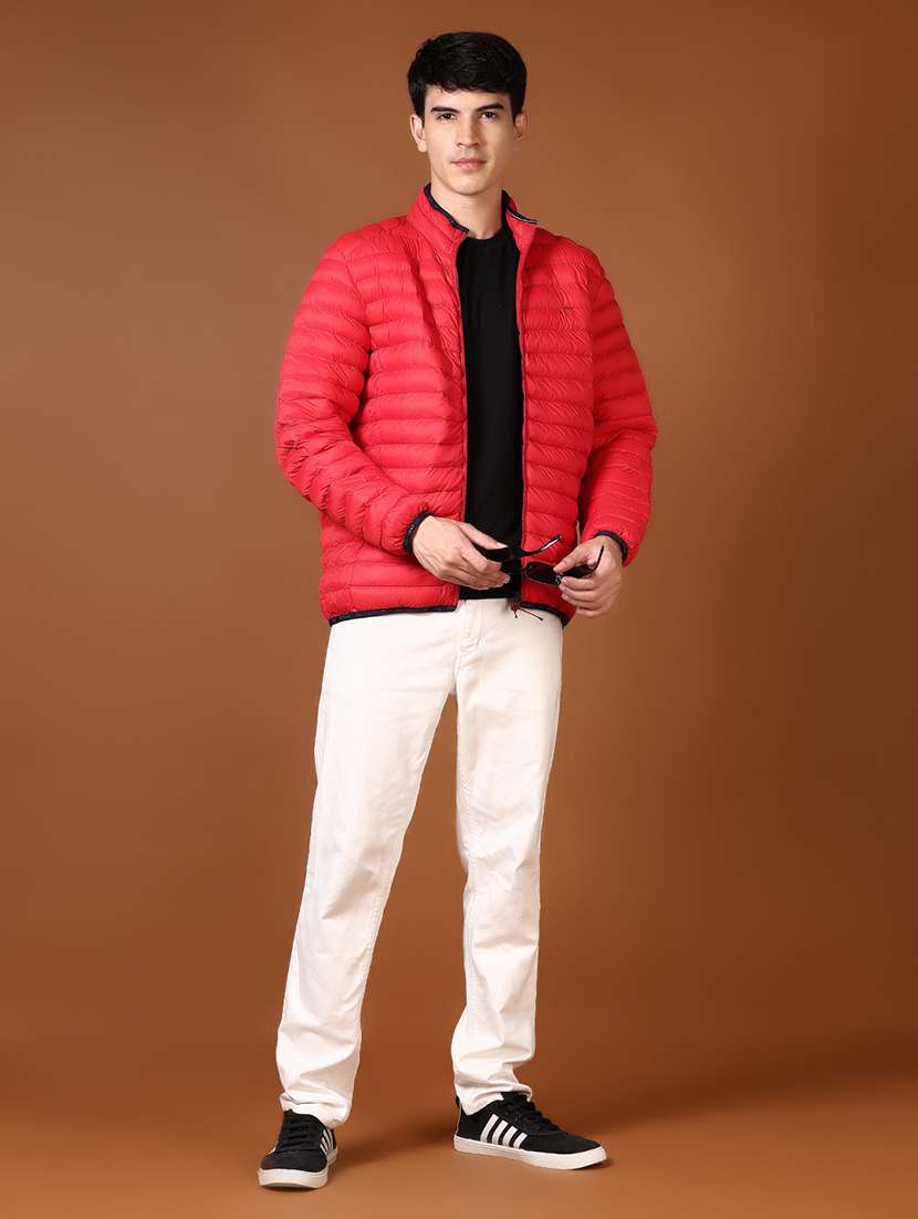 men solid long sleeve puffer jacket - 21661168 -  Standard Image - 4