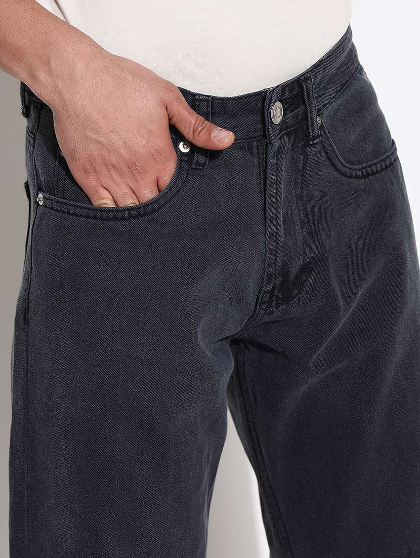 men mid rise straight fit plain denim jean - 21661332 -  Standard Image - 6