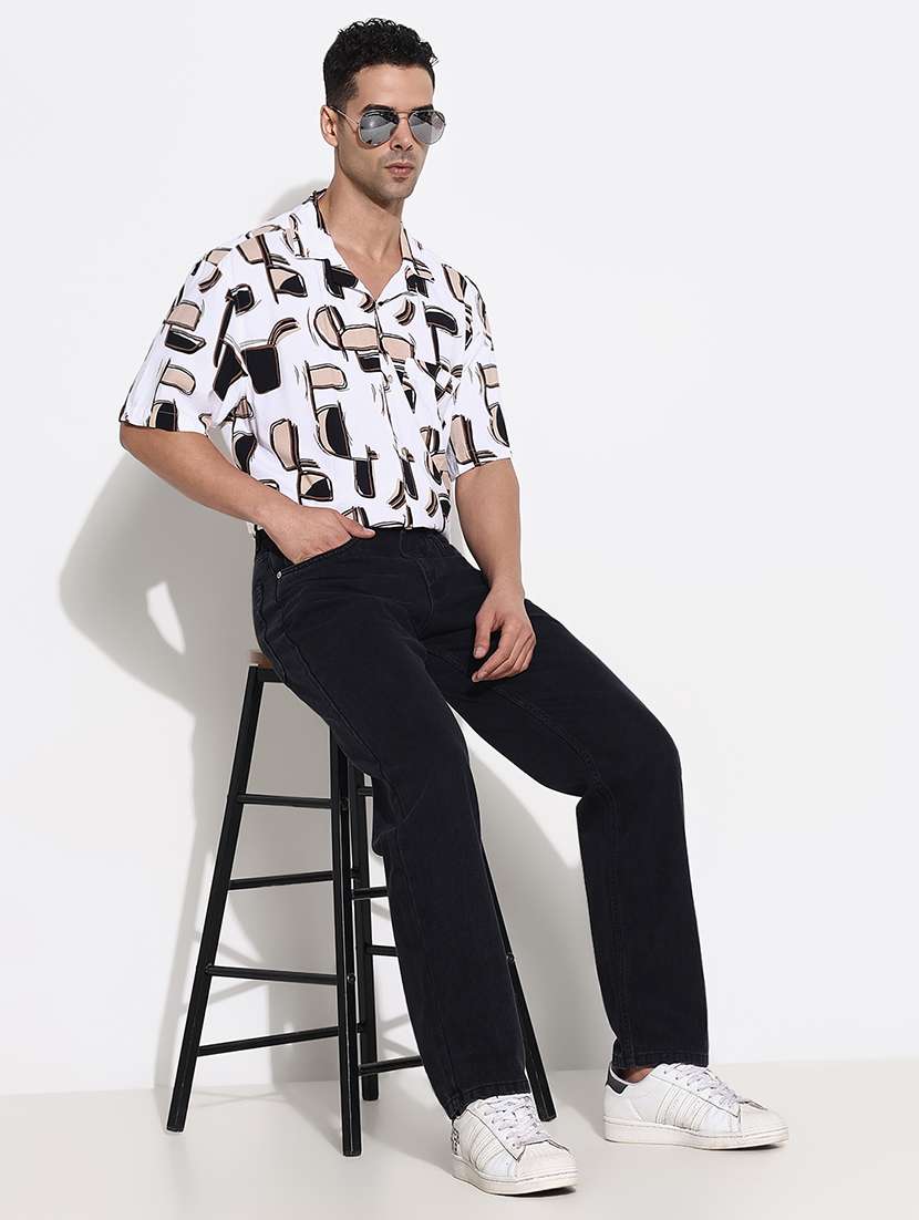 men mid rise straight fit plain denim jean - 21661333 -  Standard Image - 4