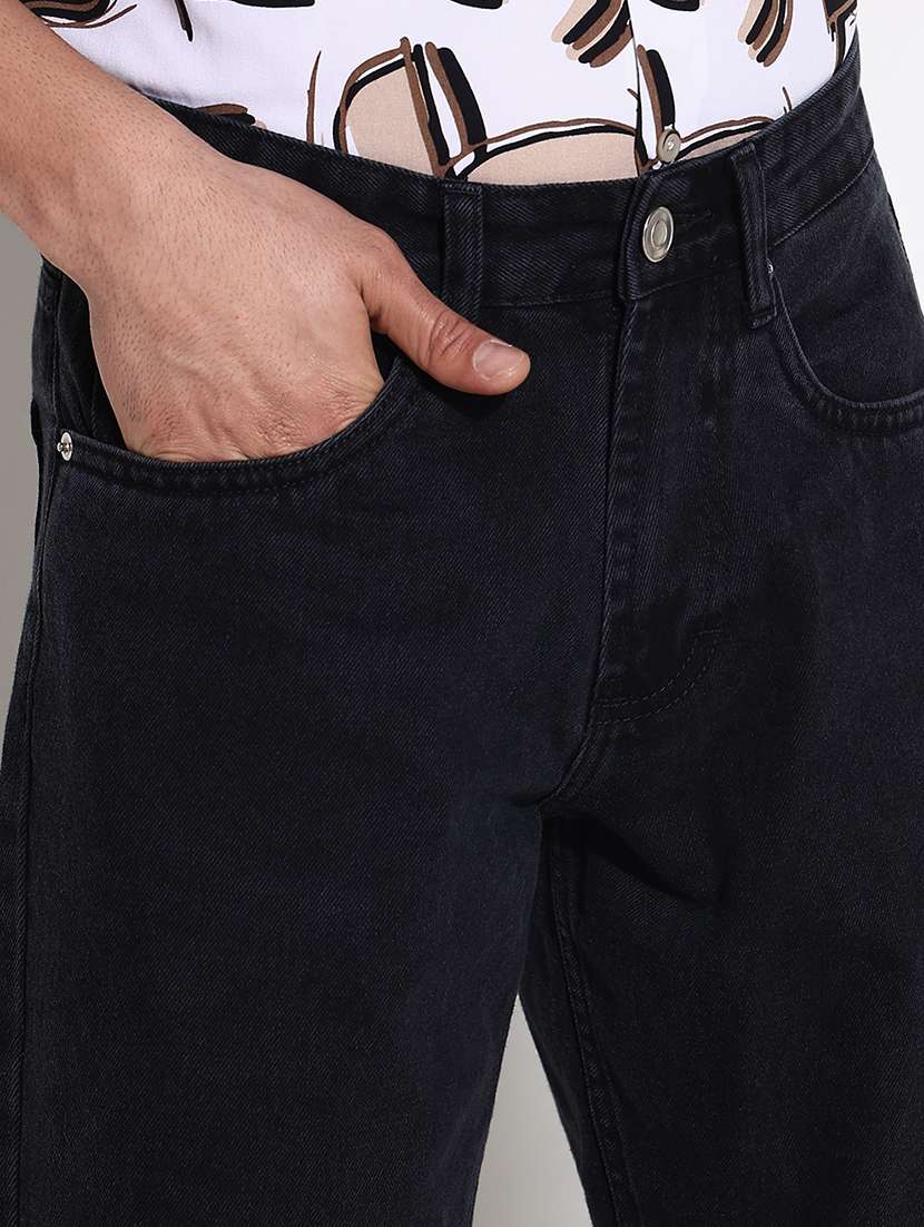 men mid rise straight fit plain denim jean - 21661333 -  Standard Image - 6
