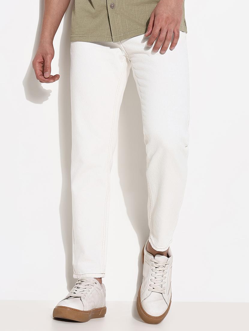 men mid rise straight fit plain denim jean - 21661334 -  Standard Image - 1