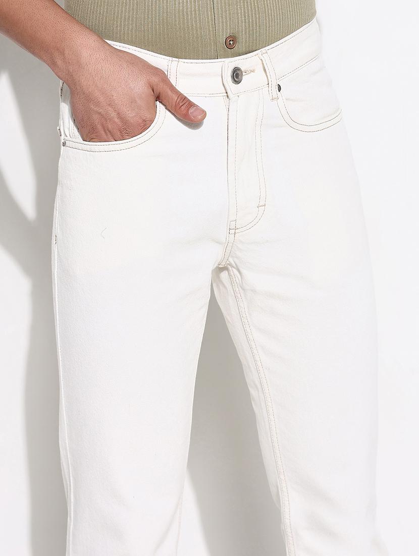 men mid rise straight fit plain denim jean - 21661334 - Standard Image - 6