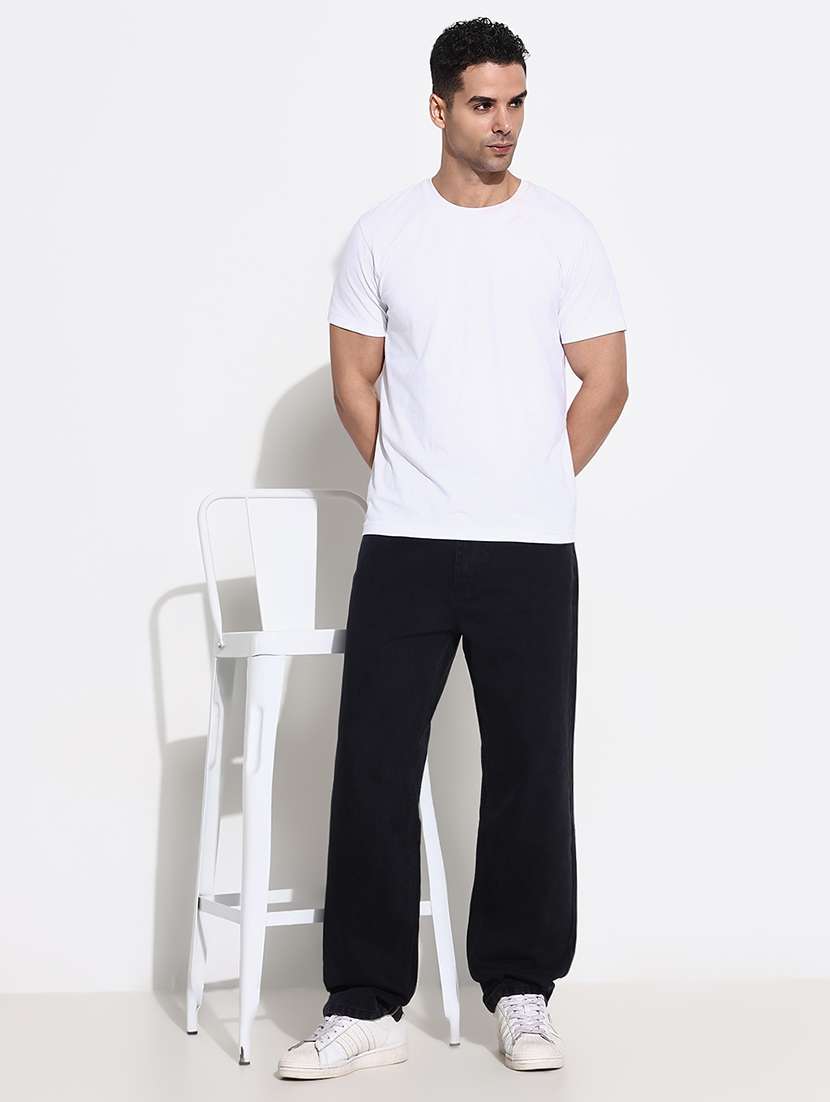 men mid rise straight fit plain denim jean - 21661335 -  Standard Image - 4